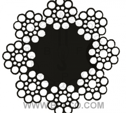 سیم بکسل آسانسوری مغز کنفی 8x19  کارخانجات صنعتی ملایر مغز کنفی 8x19