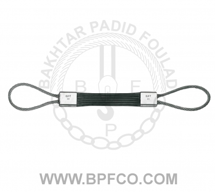 4250/20CondorLift woven Rope sling galvanised wit Loop Ends and flat Pressed sleeve End Kiswire woven wire rope sling