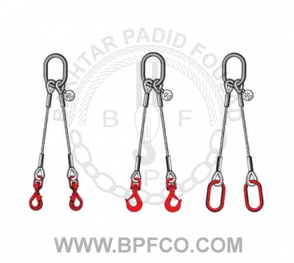 اسلینگ سیم بکسل دو رشته ایcondor lift 2- leg wire Rope sling typ 1224.1225.1226  اسلینگ سیم بکسل دو رشته ای