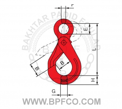 5150Self loking Eye Hook CRO  Self locking