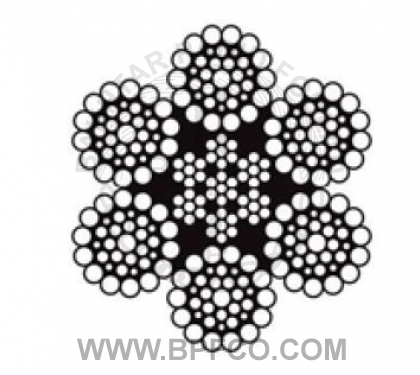  6 × 36  مغز فولادی  کارخانجات صنعتی ملایر 6x36 مغز فولادی 