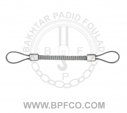 4250/10CondorLift woven Rope sling galvanised wit Loop Ends and flat Pressed sleeve End Kiswire woven wire rope sling