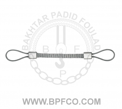 4250/10CondorLift woven Rope sling galvanised wit Loop Ends and flat Pressed sleeve End  woven wire rope sling