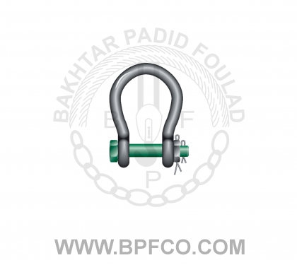 شگل نعلی پیچ و مهره ای5665G green pin wide towing Bow shackle