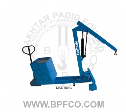 8042Hydraulic counter wight crane with collapsible jib Arm