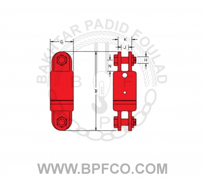 قلاب گردان دوطرفه5502swivel with 2 jaws